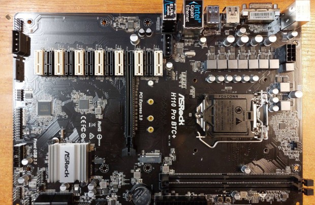 Asrock H110Pro BTC+ s1151-es nagyteljestmny alaplap!