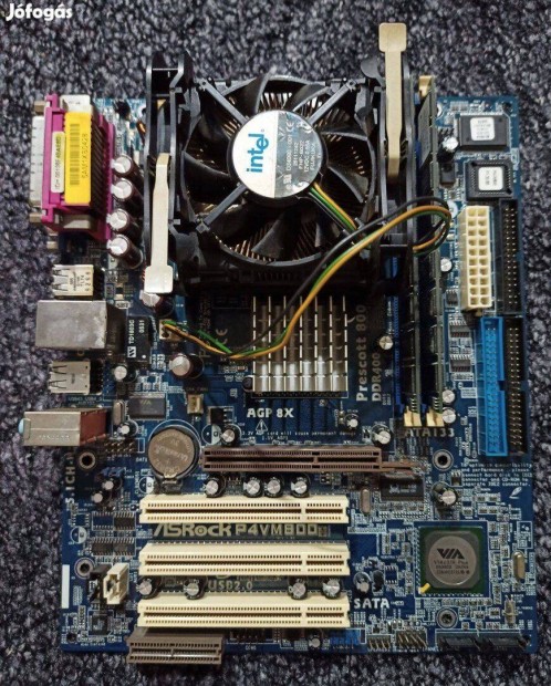 Asrock P4VM800 alaplap + RAM + CPU