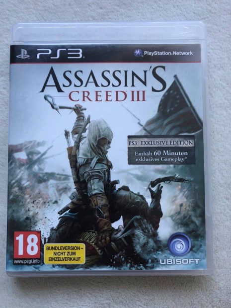 Assassin's Creed 3 III Ps3 Playstation 3 angol nyelv jtk