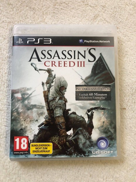 Assassin's Creed 3 III Ps3 Playstation 3 angol nyelv jtk