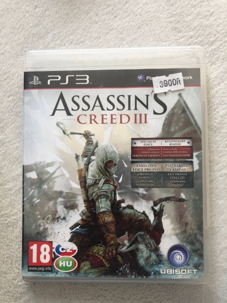 Assassin's Creed 3 III Ps3 Playstation 3 magyar feliratos jtk