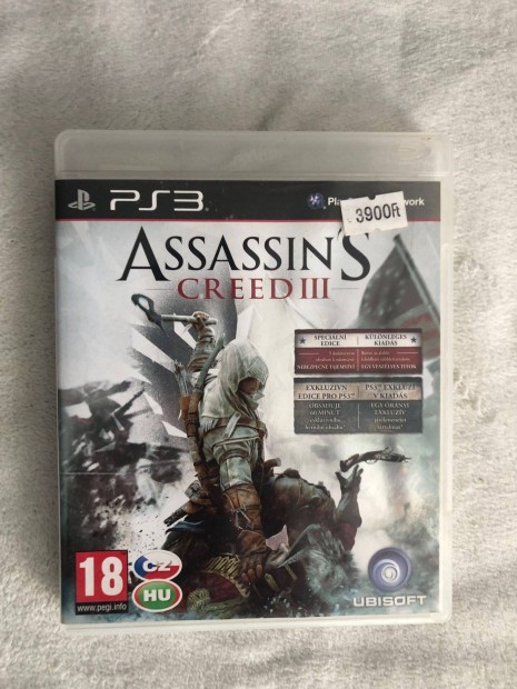 Assassin's Creed 3 III Ps3 Playstation 3 magyar nyelv jtk