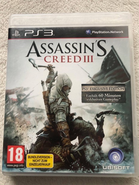 Assassin's creed 3 III Ps3 Playstation 3 angol nyelv jtk