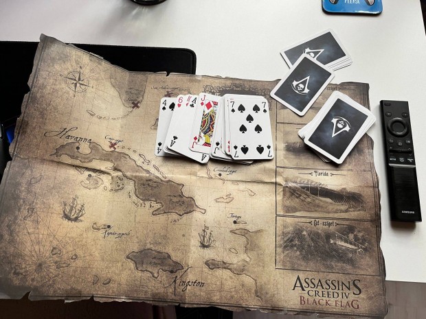 Assassin's creed black flag gyűjtői térkép kártyapakli