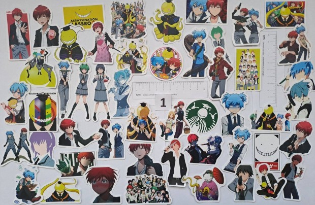 Assassination Classroom anime matrica 50 db 2 fle 4-7 cm j