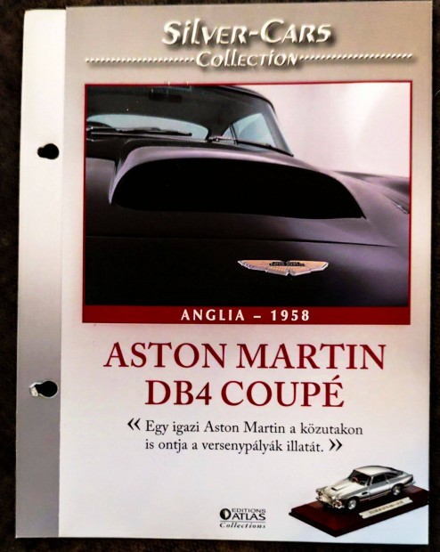 Aston Martin DB4 Coup ATLAS Silver Cars Collection, 1:43