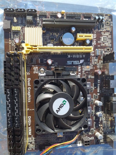 Asus A58M-K típusú alaplap, AMD A4-6300 processzor, 2x4 GB eladó