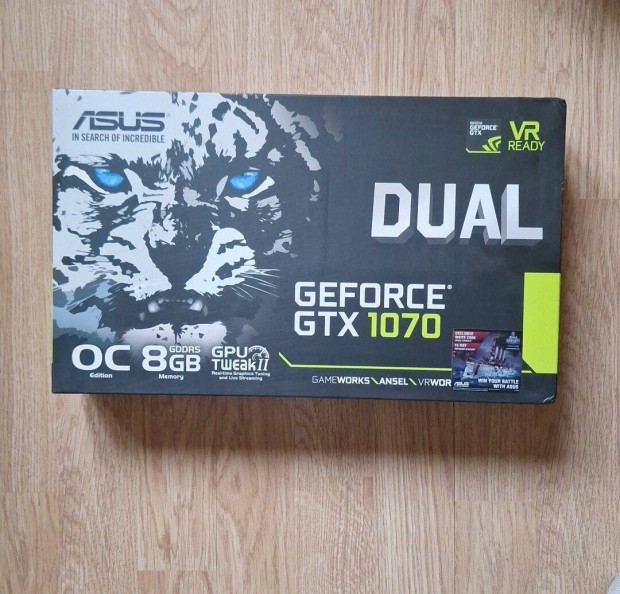 Asus DUAL Geforce Gtx 1070 OC 8GB Gddr5 elad