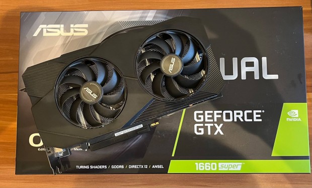 Asus DUAL Gtx 1660 Super 6GB OC - Dobozban, magyar kisker garancival