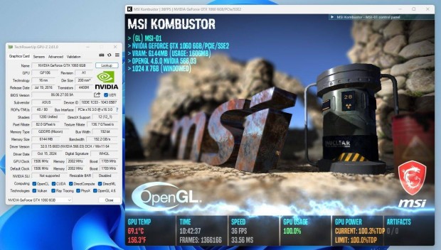 Asus Dual Geforce Gtx 1060 6GB Gddr5 192bit videókártya