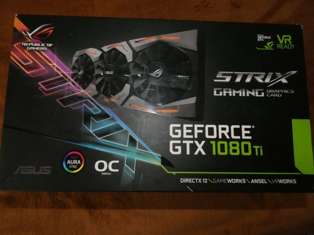 Asus Gtx 1080Ti 11GB Gddr5 352bit OC Strix Gaming videkrtya