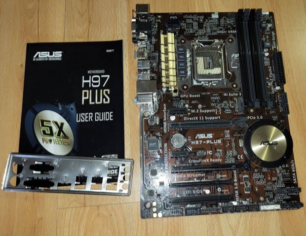 Asus H97 plus alaplap + hatlap