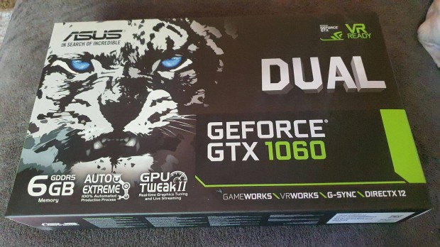 Asus Nvidia Geforce Gtx 1060 OC 6GB 192 Bit Dual Videokrtya