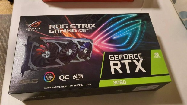 Asus ROG Strix Rtx 3090 24GB Dobozos 1-v garancival, szmlval!