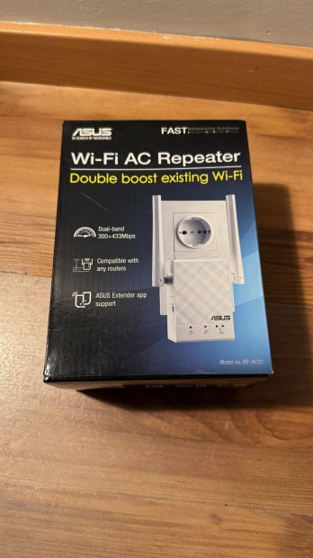 Asus RP-AC51 wifi repeater, jelerst elad