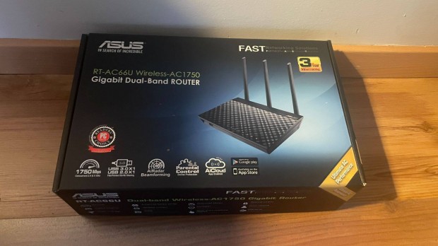 Asus RT-AC66U B1 1750mbps router dobozban elad