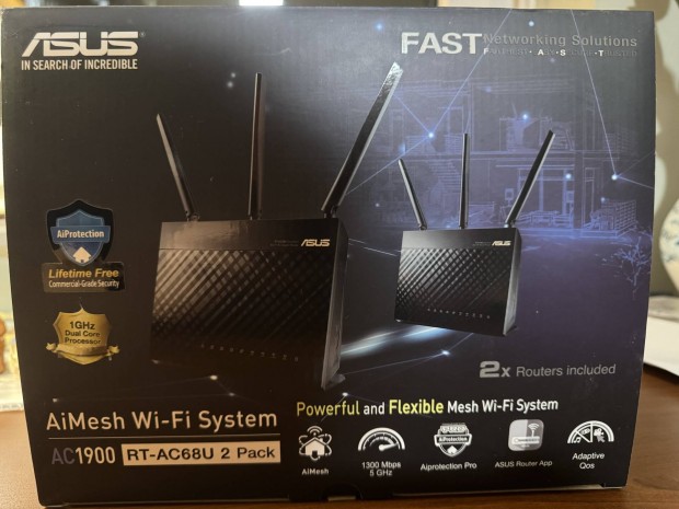 Asus RT-AC68U 2 pack router elad!