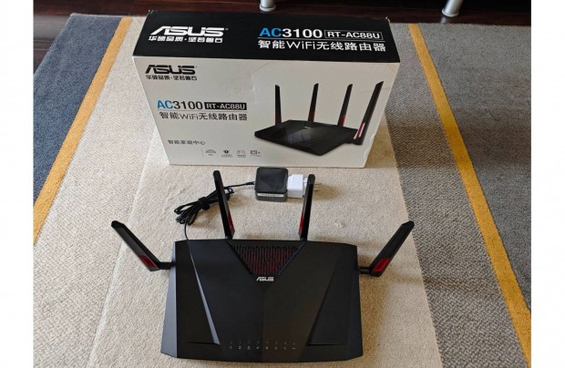 Asus RT-AC88U AC3100 gamer router elad