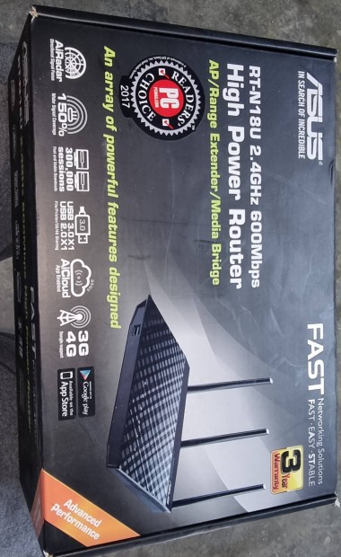 Asus RT-N18U 2.4GHz 600Mbps wifi router
