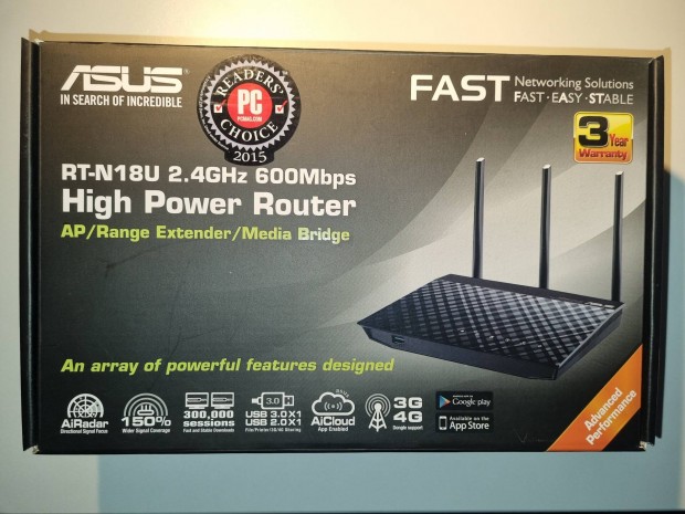 Asus RT-N18U wifi router elad