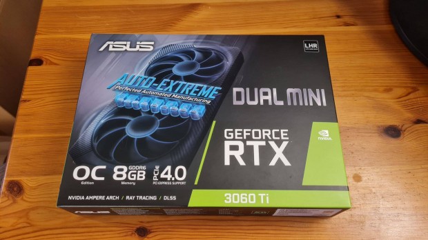 Asus Rtx 3060 ti oc dual mini 8GB videkrtya doboz, szmla, garancia