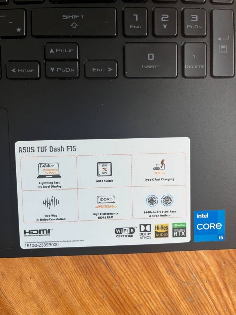 Asus Tuf Dash F15 laptop