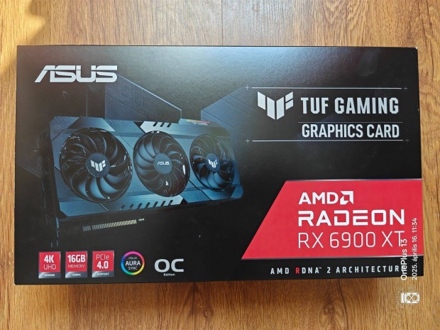 Asus Tuf Gaming RX 6900 XT 16GB Gddr6 256bit videokártya. Garanciás