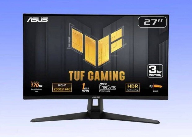 Asus Tuf Gaming VG27Aqa1A 27" Wqhd 2560x1440 170Hz Garancia!