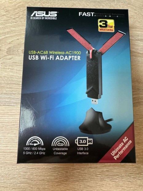 Asus USB Wi-Fi Adapter AC1900 (USB-AC68)