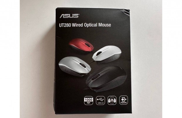 Asus UT280 Wired Optical Mouse White