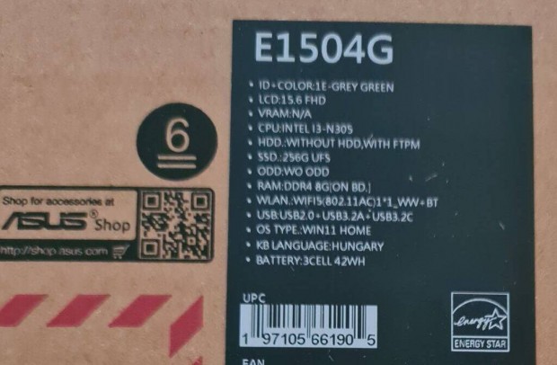 Asus Vivobook Go E1504GA-NJ076W green grey laptop