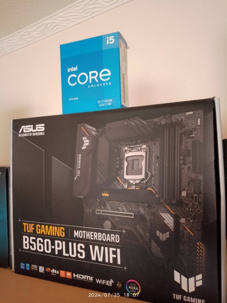 Asus tuf B560 plus wifi alaplap + 11600k i5 intel cpu + Corsair Hydro