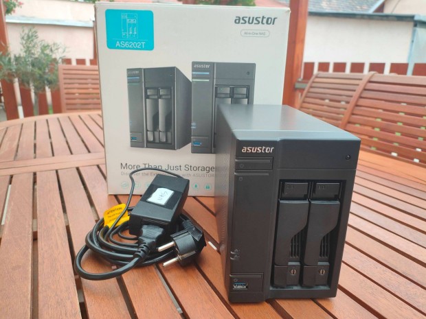 Asustor AS6202t NAS (x64-es CPU, 2x1Gbps)