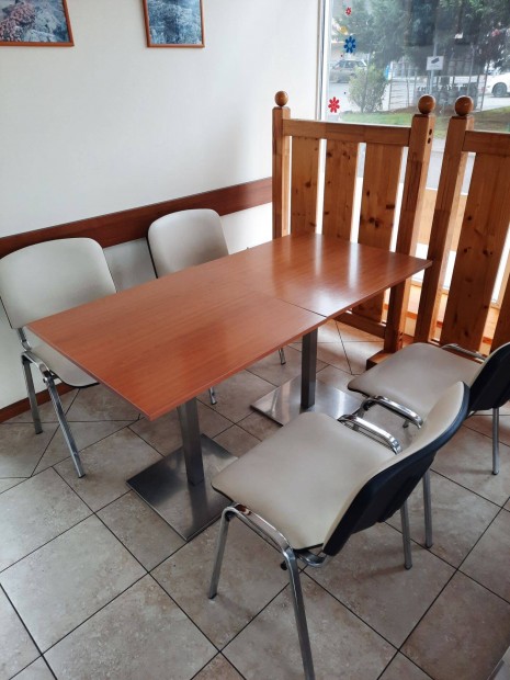 Asztal 70X70cm inox rozsdamentes lbbal, szk