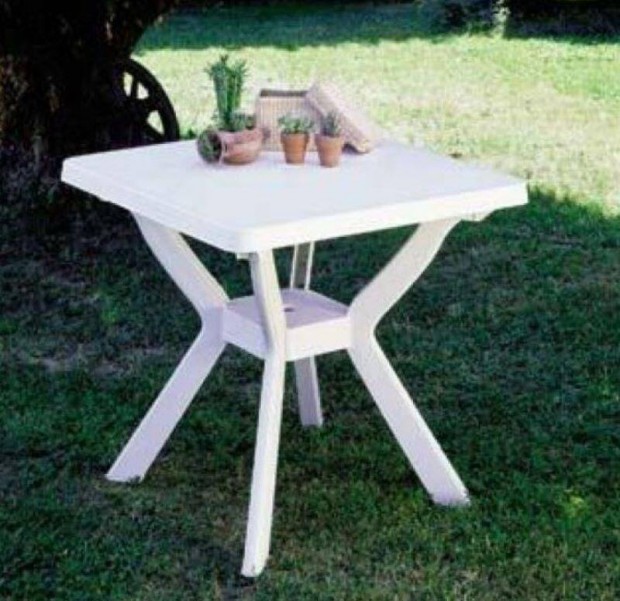 Asztal 79 x 79 cm fehr NILO ingyenes szlltssal