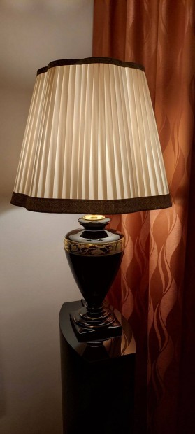 Asztali lmpa, olasz kermia, aranyozott dsztssel 75 cm - 68 cm