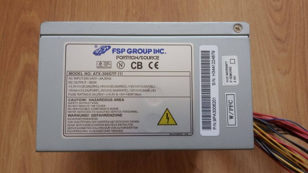 Asztali szmtgp ATX tpegysg FSP 300W