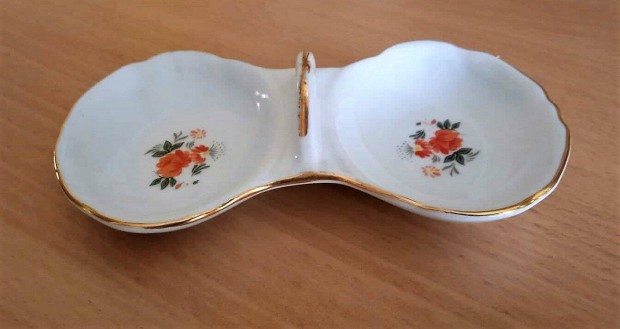 Asztali szerviz, antik porcelán só-borstartó
