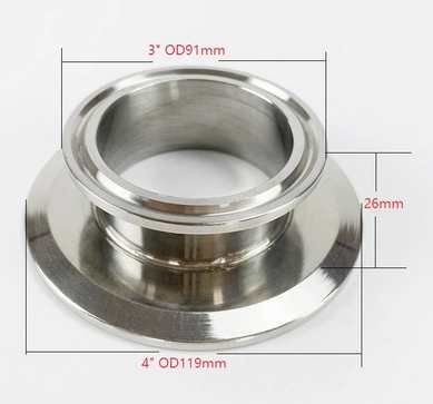 Átalakító 3" Tri-Clamp - 4" Tri-Clamp (3754)
