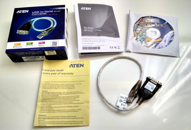 Aten USB RS232 (9-pin) talakt adapter kbel PC jel illeszt kbel