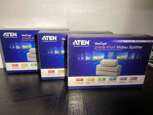Aten VS-94A VGA Splitter, elosztó, 1be, 4 kimenet, Új, 3db, Ár/db