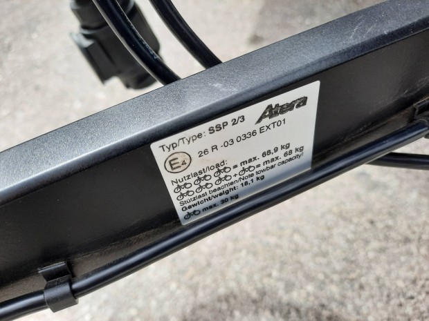 Atera Strada Sport M3 kerékpárszállító vonóhorogra