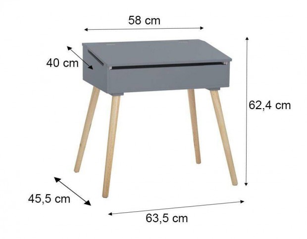 Atmosphera 158695b rasztal 63x62cm - szrke