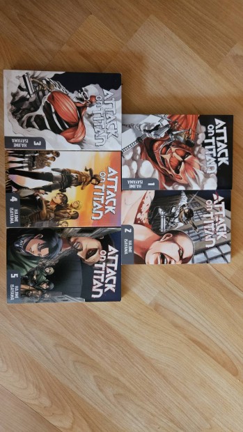 Attack on Titan 1-5 manga (Angol)