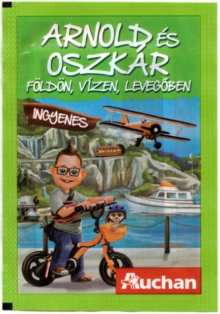 Auchan: Arnold és Oszkár földön, vízen, levegőben matrica