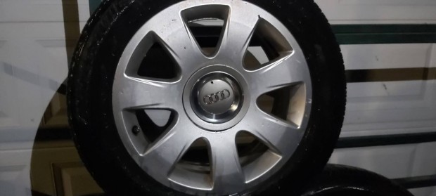 Audi 16" 5x112 gyári alufelni garnitúra nyári gumikkal