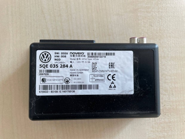 Audi A3 8V 5QE 035 284 A online szolgáltatások modul 2013-2020