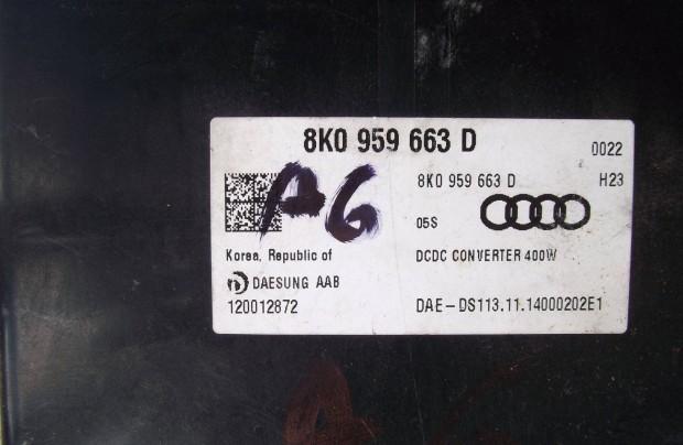 Audi A4 B8 A6 c6 feszltsg szablyz 400W 8K0959663D