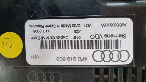Audi A6 4f gyári kijelző eladó