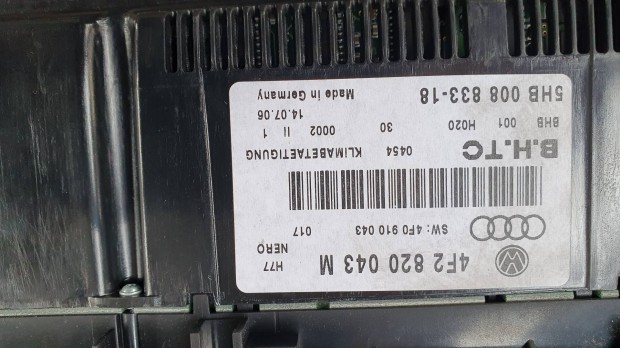 Audi A6 4f gyári klímapanel eladó 2006évj